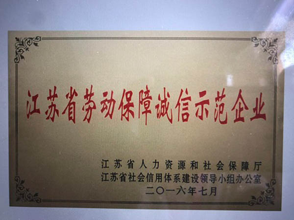 江苏省苏动保障武信示范企业